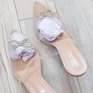 (53-4537) Vivianly Rhinestone Sandals Sz 11